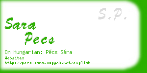 sara pecs business card
